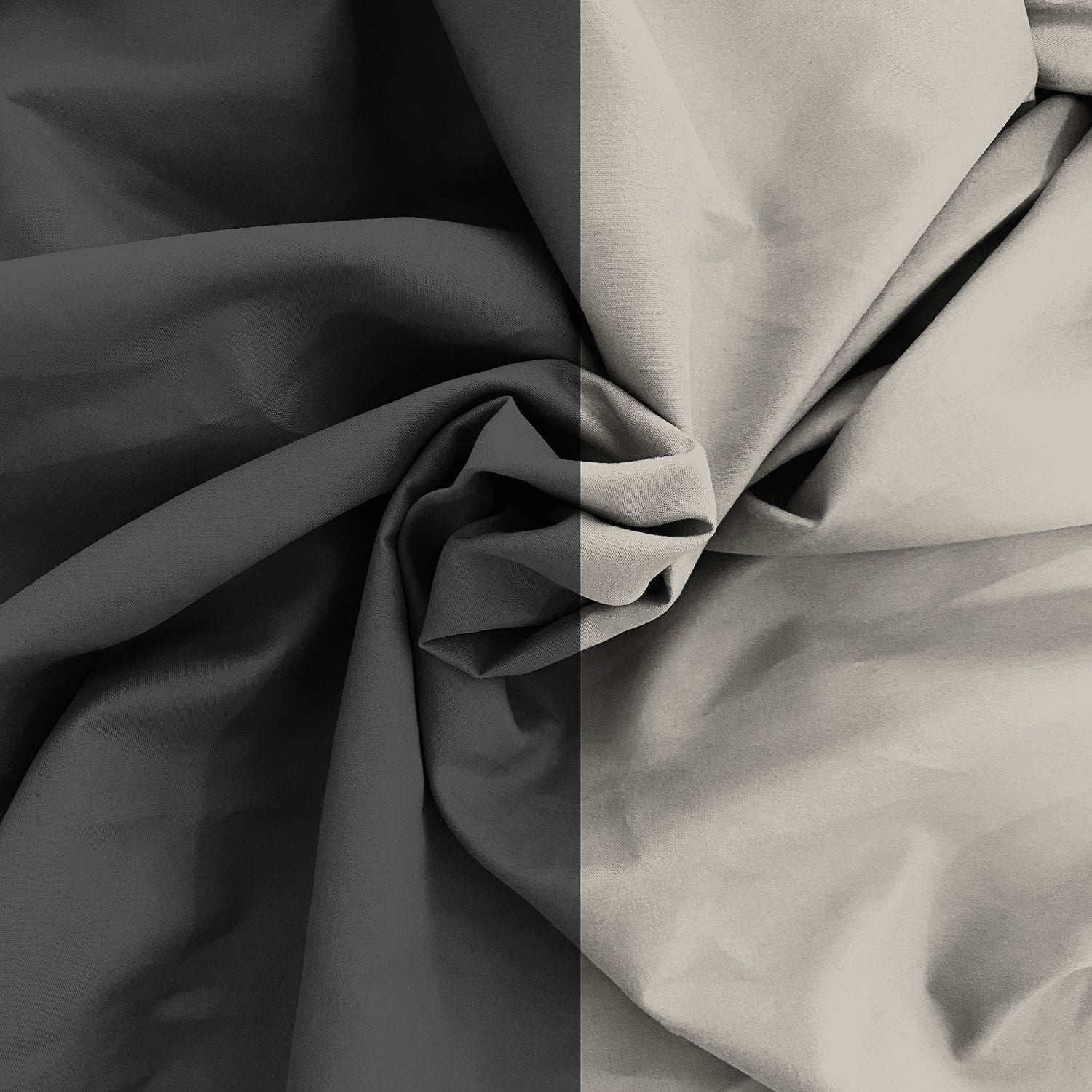 Copripiumino Matrimoniale con Sacco e Federe in Tinta Unita Double Face Linea Vera Fumo e Grigio Chiaro