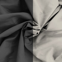 Copripiumino Matrimoniale con Sacco e Federe in Tinta Unita Double Face Linea Vera Fumo e Grigio Chiaro