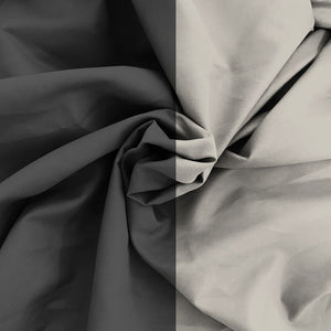 Copripiumino Piazza E Mezza con Sacco e Federe in Tinta Unita Double Face Linea Vera Fumo e Grigio Chiaro