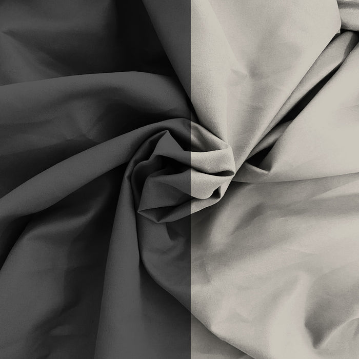 Copripiumino Piazza E Mezza con Sacco e Federe in Tinta Unita Double Face Linea Vera Fumo e Grigio Chiaro