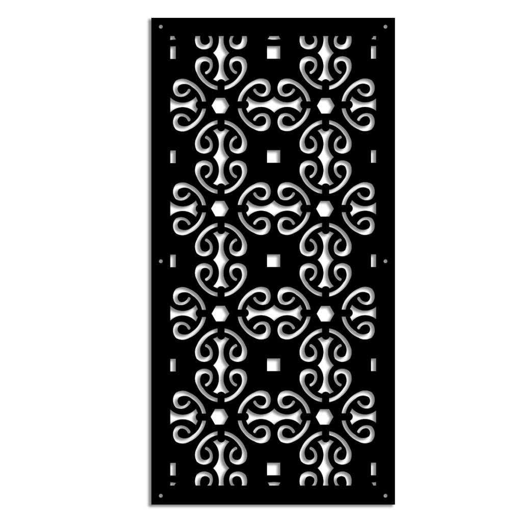 OLD KEY - Pannello in PVC traforato - Parasole Misura: 47x94 cm, Colore: nero