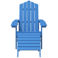 Sedia da Giardino Adirondack con Poggiapiedi Blu Acqua HDPE cod mxl 16623