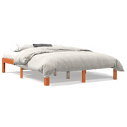 Letto matrimoniale | Letto per adulti | Letto senza Materasso Marrone Cera 140x190 cm in Legno di Pino