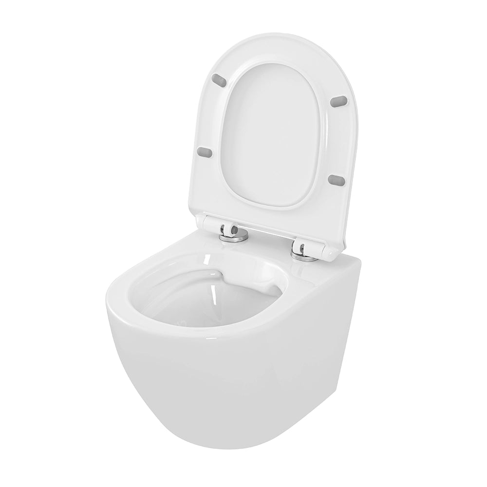 Wc sospeso Rimless serie Tokyo in ceramica bianco lucido