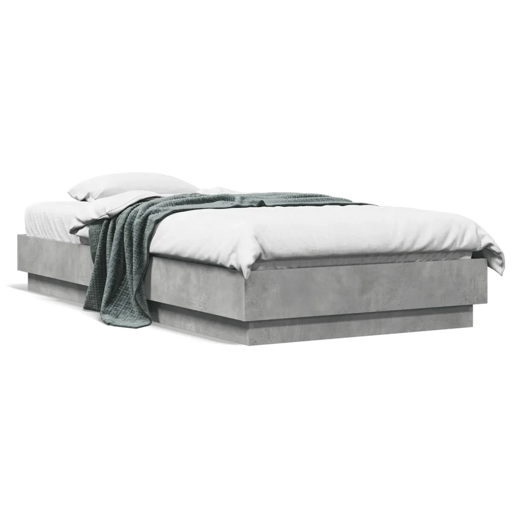 Giroletto-Struttura Letto Grigio Cemento 75x190 cm in Legno Multistrato 476175