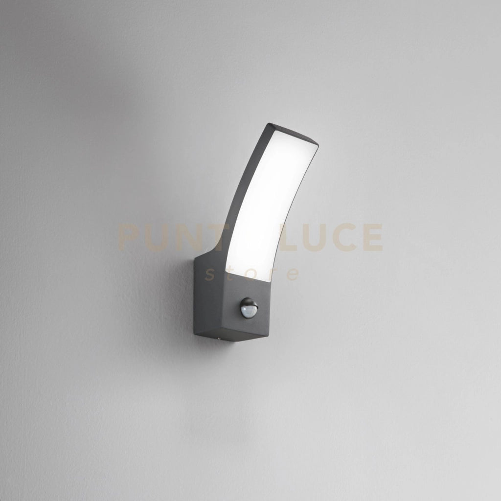 APPLIQUE LED SAIL ANTRACITE 12W 1440LM CCT 3000K / 4000K IP65 CON SENSORE 8X16X24,5CM