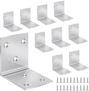 Angoli di rinforzo - Acciaio inossidabile - Set da 10 - 50x50x50 mm
