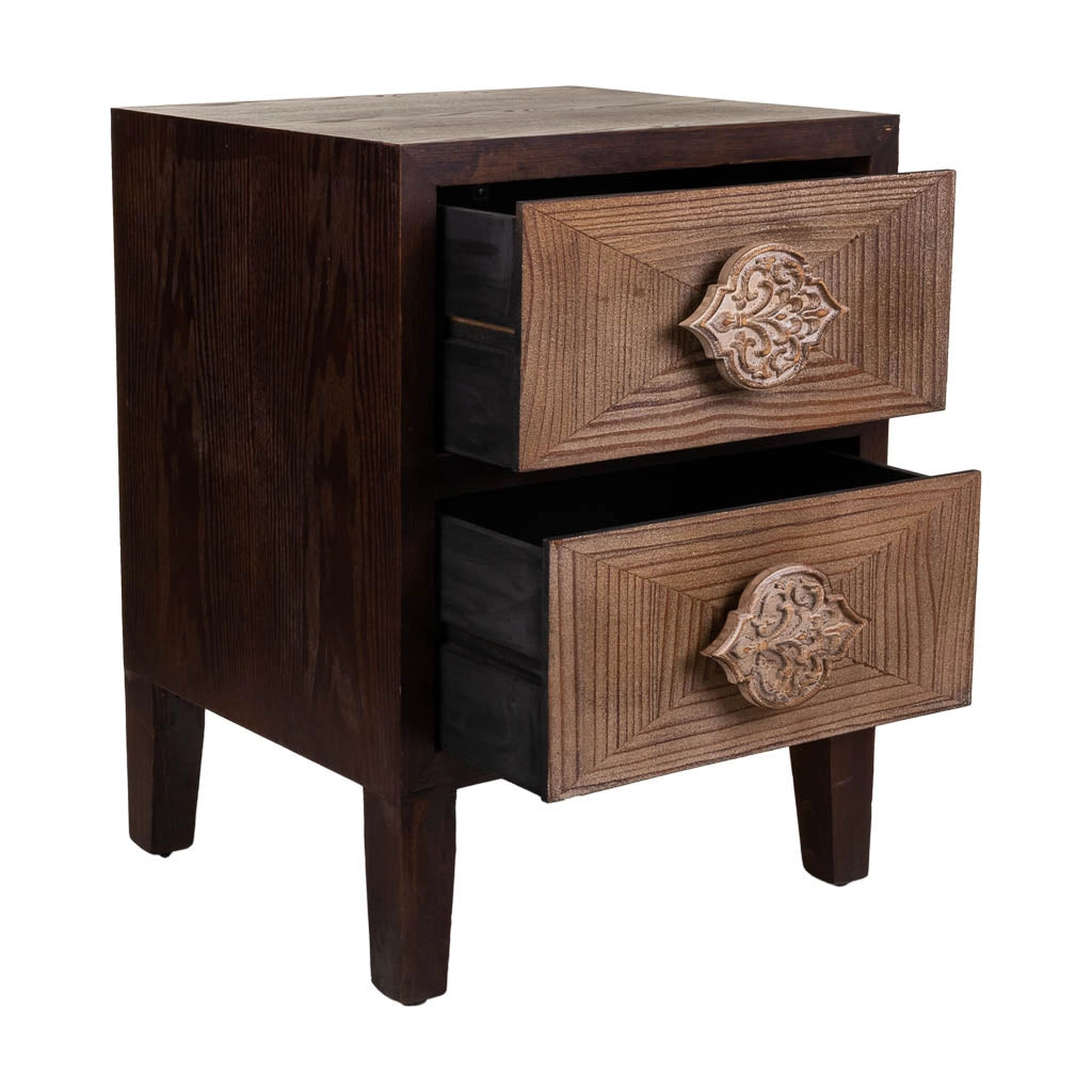Comodino in legno marrone 45x40x60h