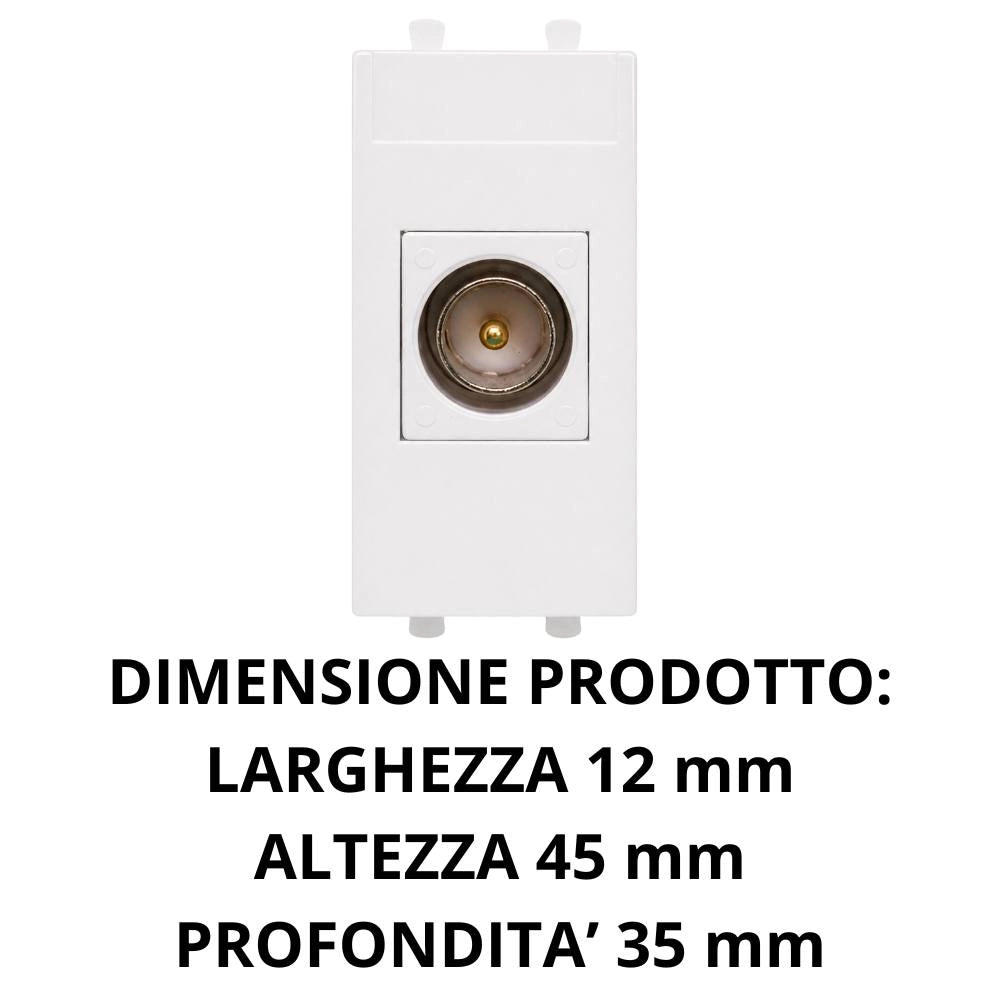Presa tv/sat coassiale diretta ave domus s44 bianca