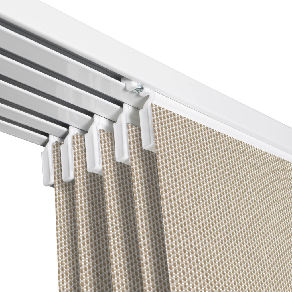 VIEWTEX Kit di pannelli giapponese (binario e pannelli) Screen - Grado di apertura 10% - Linen Sabbia 238 cm - Made in Europe - 5 anni di garanzia