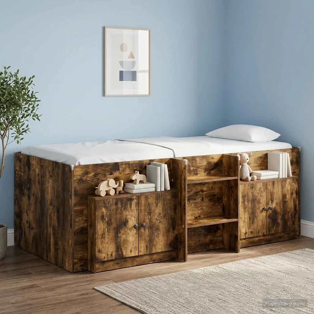Armadietto per letto 2 pz Quercia Affumicata 66 x 35 x 48 cm CFW5141576