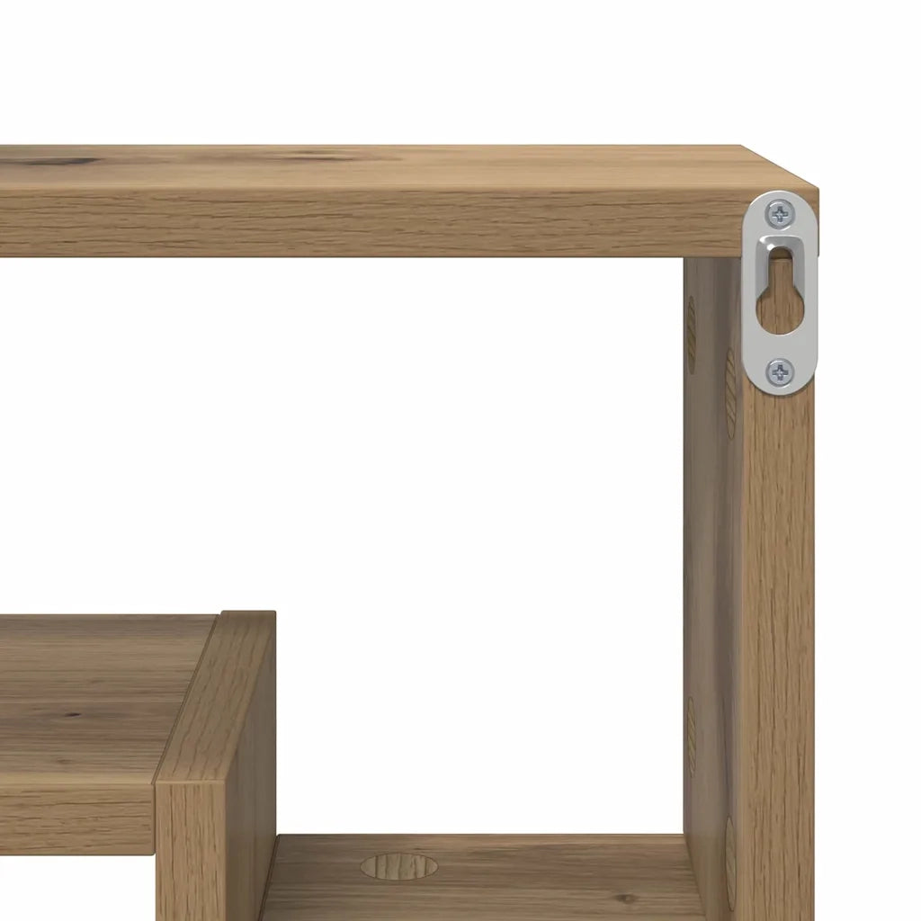 Scaffale da parete rovere artigianale 82 x 15 x 51 cm 875183