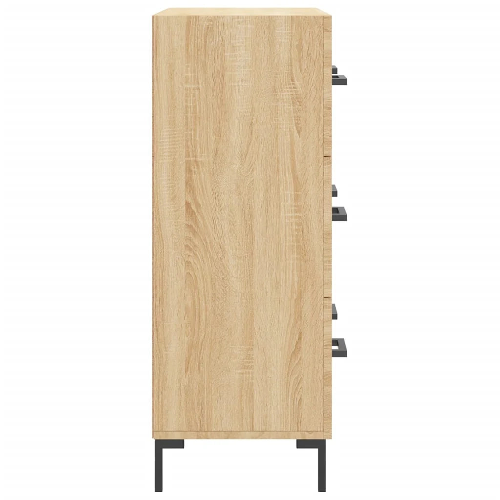 Buffet credenza cassettiera armadio mobile contenitore organizer cucina soggiorno rovere Sonoma 69,5 x 34 x 90 cm legno ingegnerizzato marrone 02_0031669
