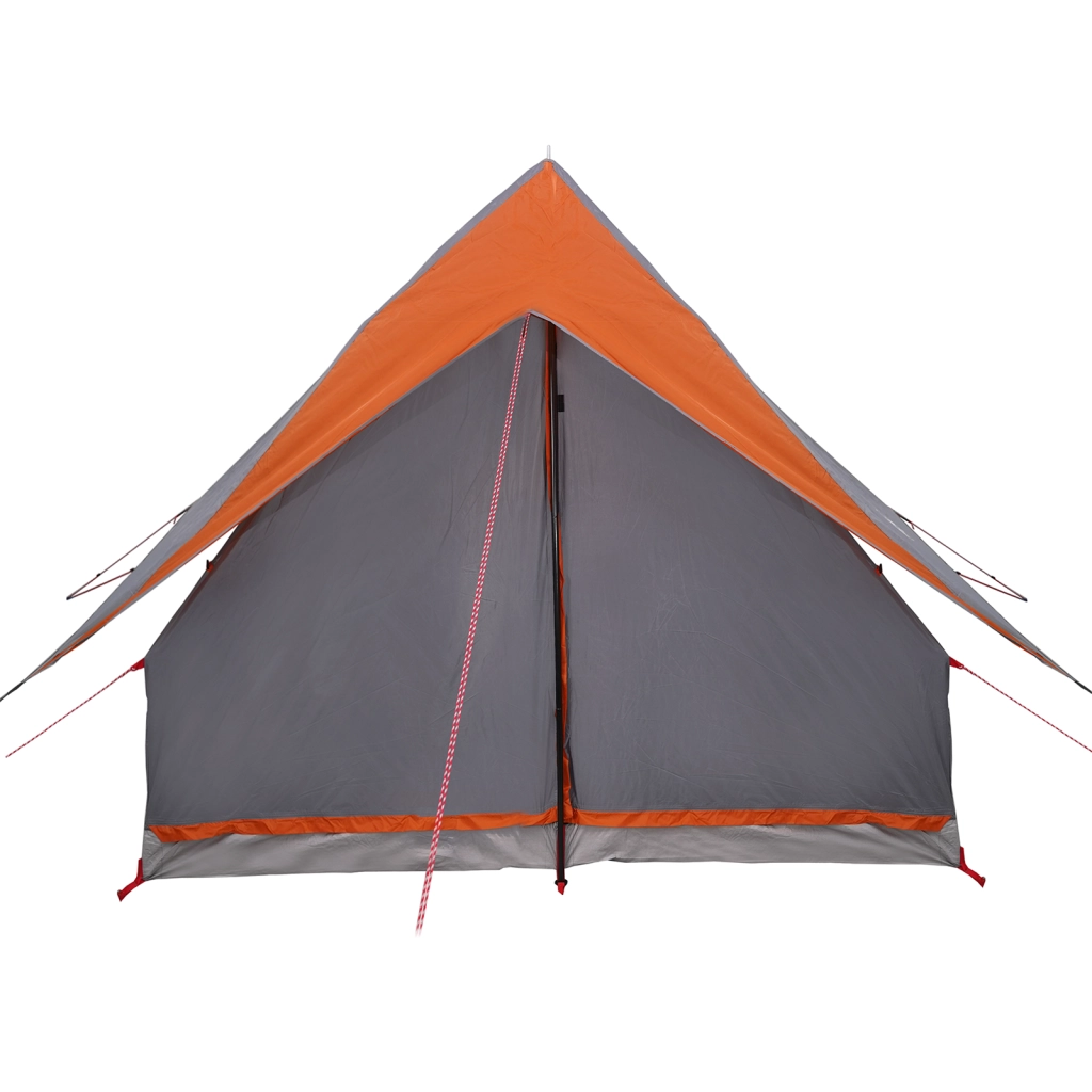 Tenda da campeggio a forma di A per 3 persone grigia e arancione impermeabile