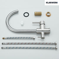 Felice | Rubinetto per acqua potabile a 3 vie in argento spazzolato premiu |Miscelatore cucina ad osmosi in acciaio inossidabile|Filtra 3 connessioni