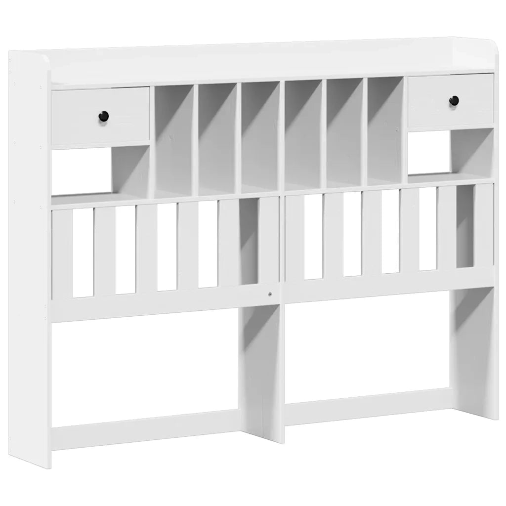 Letto Libreria senza Materasso Bianco 160x200 cm Legno di Pino 3322697