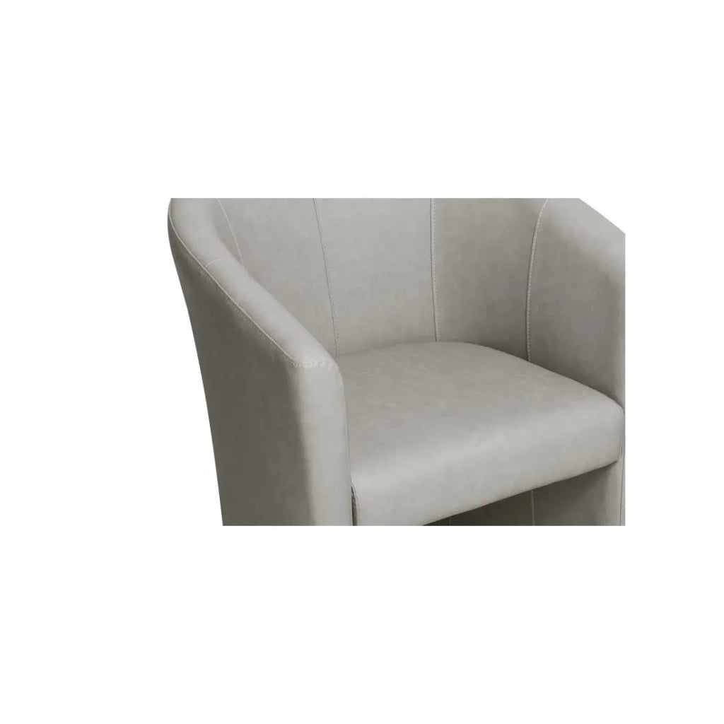 Poltrona da salotto KYOTO – Confortevole – Grigio chiaro – Stile vintage