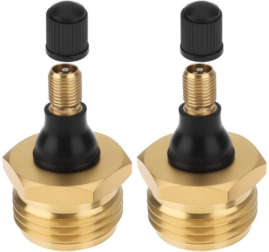 Kit di connettori di scarico da 2 a 8mm in ottone - 27mm - idraulica RV - corrosione resistente - forma a passo sicuro - connettore di scarico di espulsione