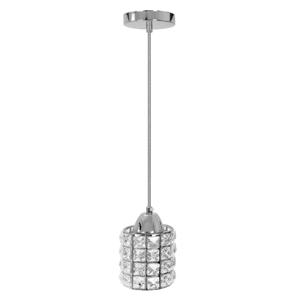 Lampada Da Soffitto Cristallo Argento APP727-1CP