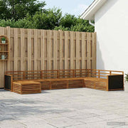 Set di divani da esterno 8 pz Naturale Legno di Acacia Massello 3383702