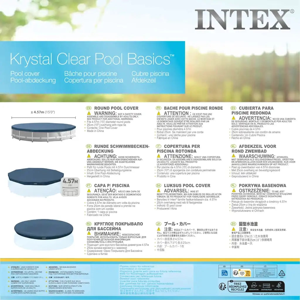INTEX Copertura per Piscina Rotonda 457 cm 3202782