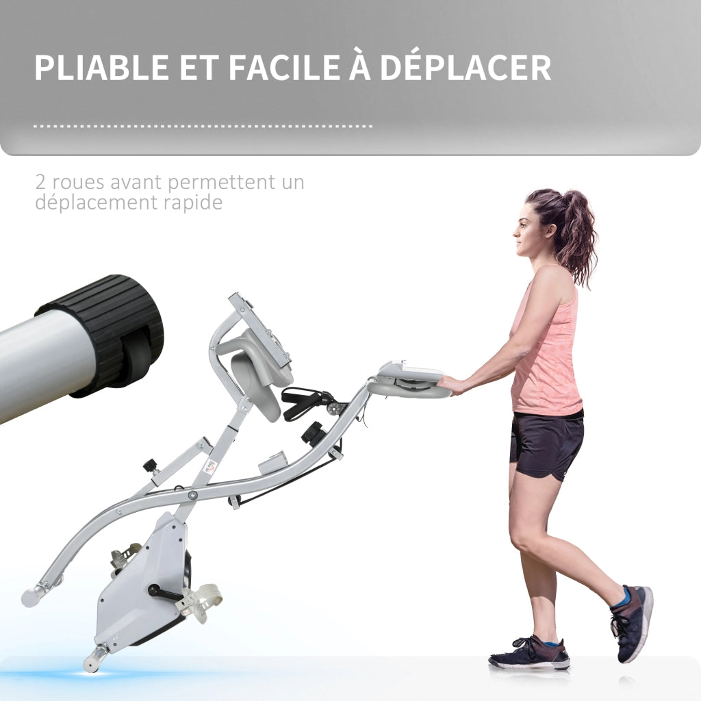 Cyclette pieghevole ¨C Xylo ¨C 8 livelli resistenza magnetica sedile regolabile nero grigio