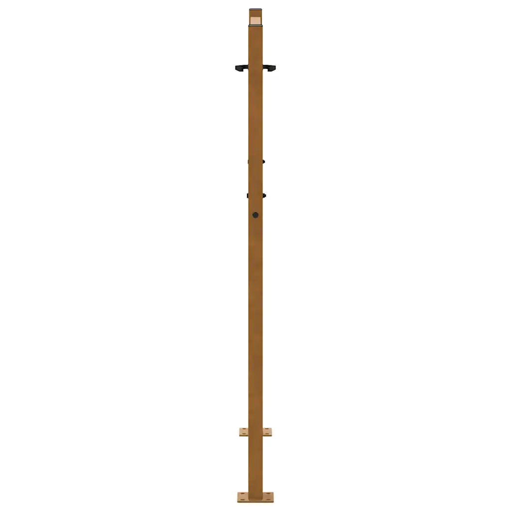 Cancello da giardino 100x125 cm in acciaio corten con design a fiamma 4100995