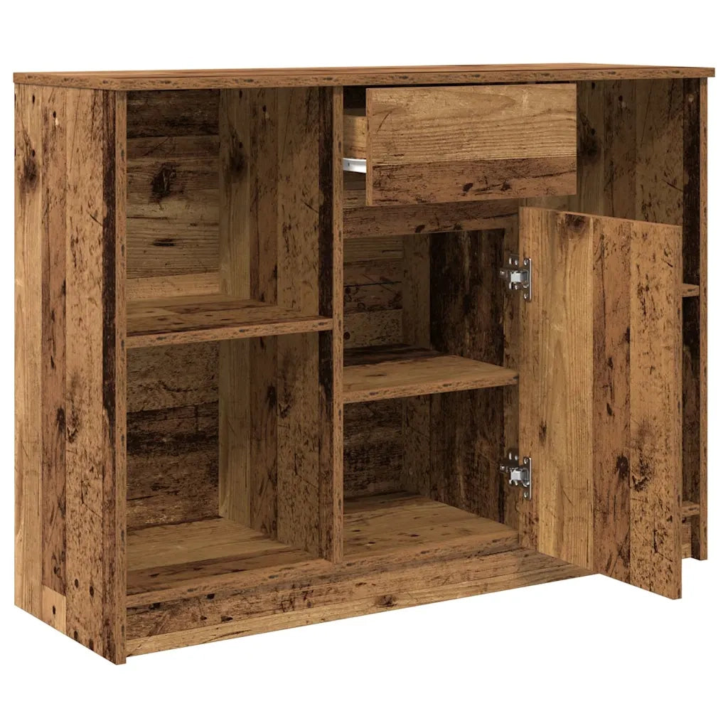 Credenza con Cassetto-Buffet-Armadio da cucina Legno Antico 101x35x76 cm in Truciolato