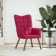 Sedia Relax Rosso Vino in Velluto