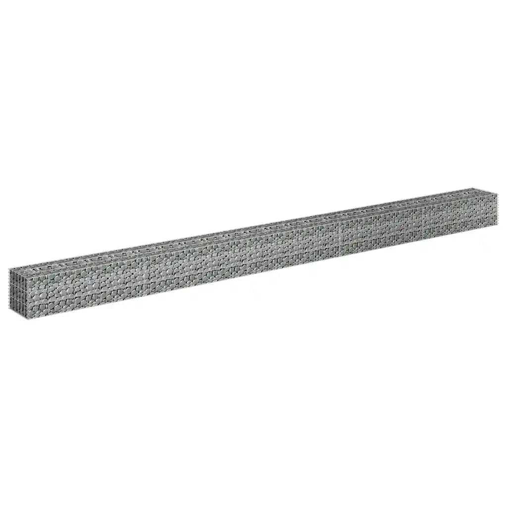 Gabbione Fioriere | Cassetta per fiori | Letto Rialzato in Acciaio Zincato 450x30x30 cm