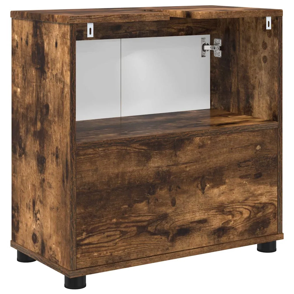 Mobile per lavabo da bagno-Armadietto da bagno Rovere fum¨¦ 60 x 30 x 60 cm
