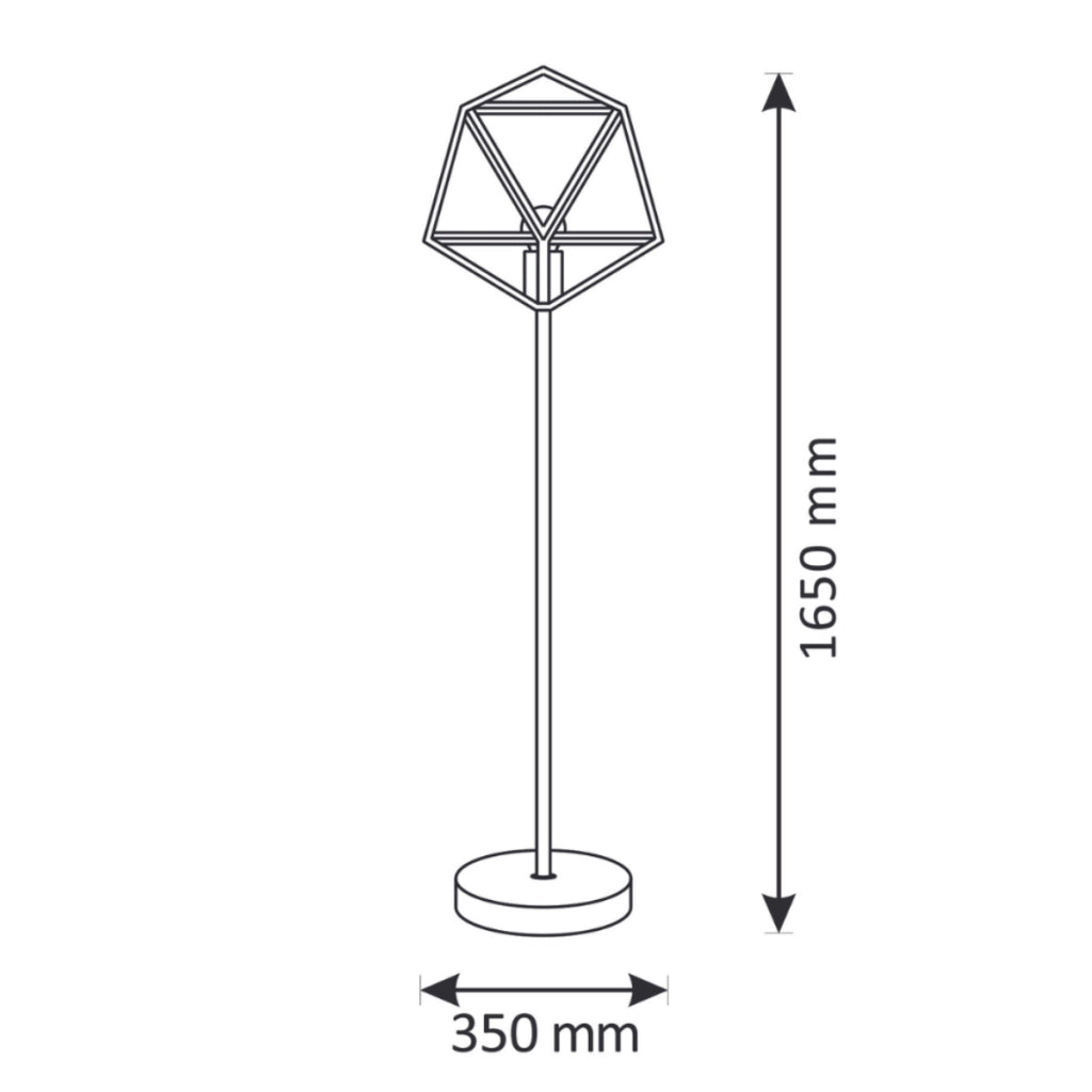 Lampada da terra Polux Denmark in metallo oro E27 165cm