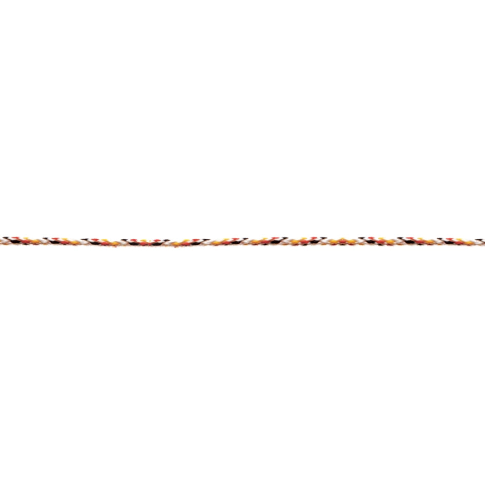 Treccia per veneziana in polipropilene Ã˜ 3 mm. nero-rosso-giallo 250 mt.
