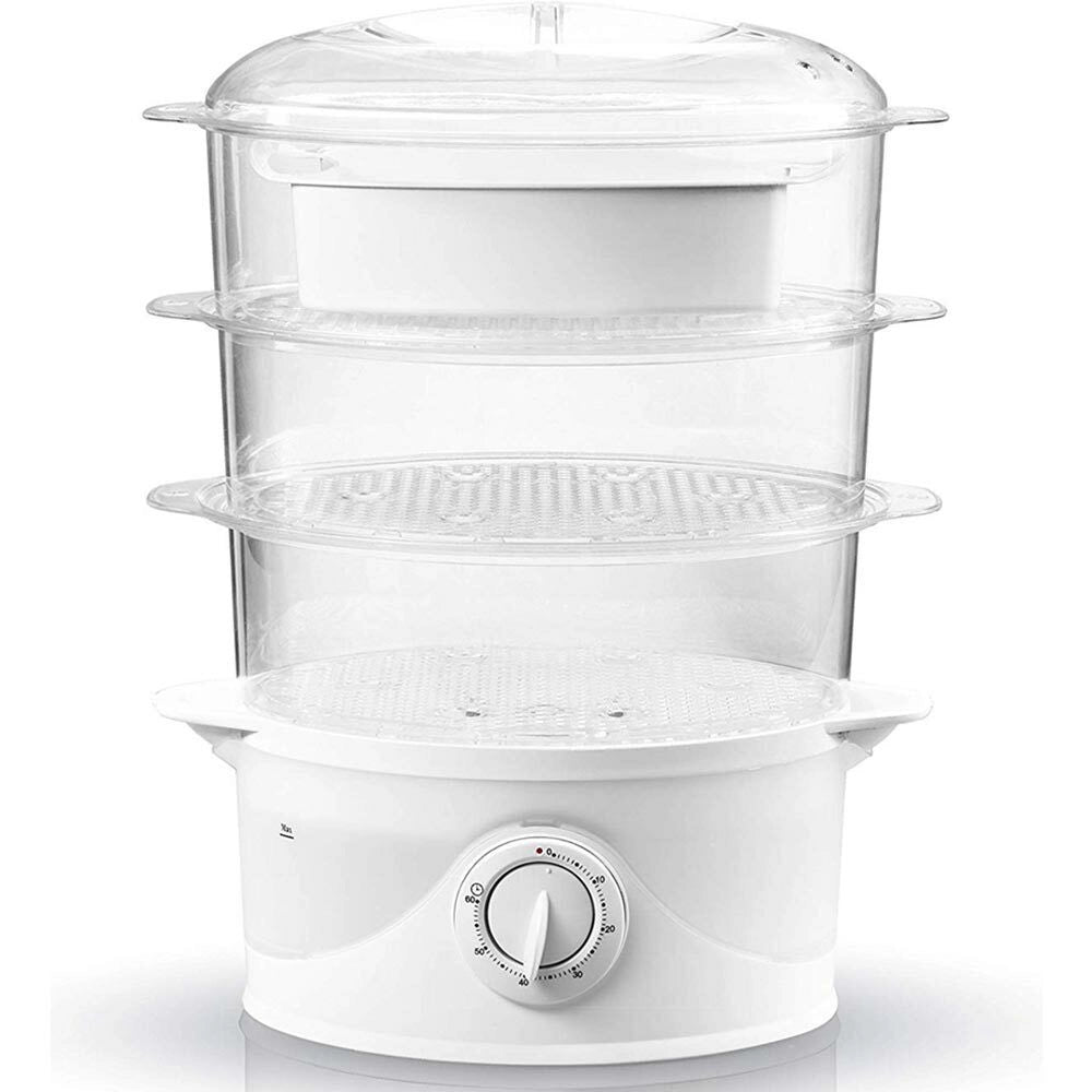 Vaporiera 3 Livelli Contenitori Pentola Cottura Vapore Elettrica 9lt 800W Adler