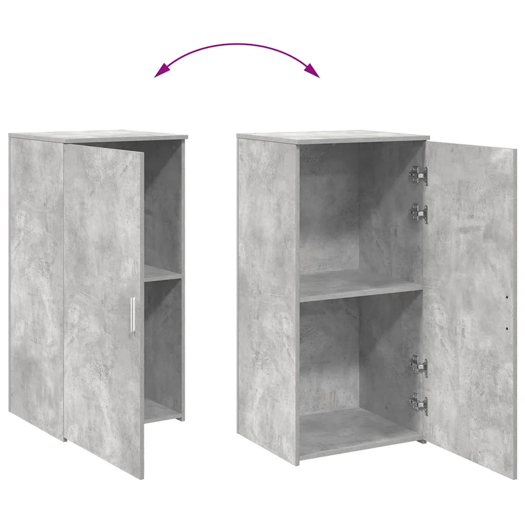 Mobile Portaoggetti Grigio Cemento 50x45x103,5 cm in Truciolato