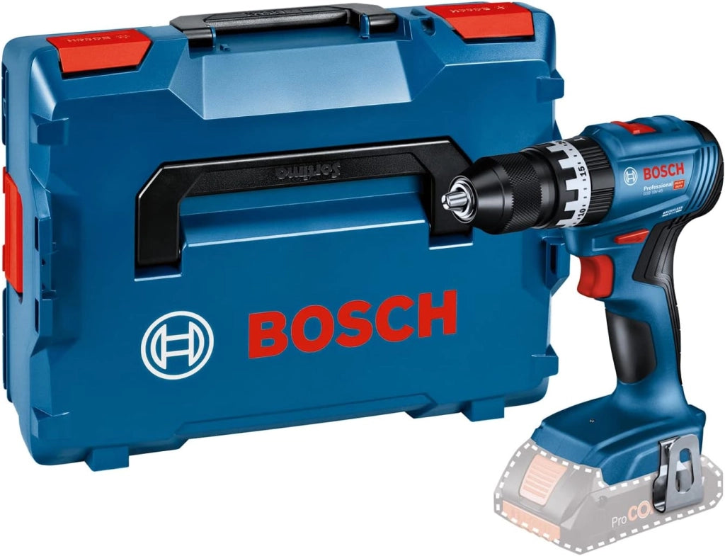 Bosch Professional 18V System Trapano-avvitatore a percussione a batteria GSB 18V-45 (velocità di rotazione di 1.900 giri/min, 2 batterie da 2.0 Ah, GAL 18V-20, L-Case)
