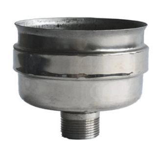 Canna Fumaria - Tappo con scarico condensa Monoparete ACCIAIO INOX AISI 316 -Vari Diametri- ø150