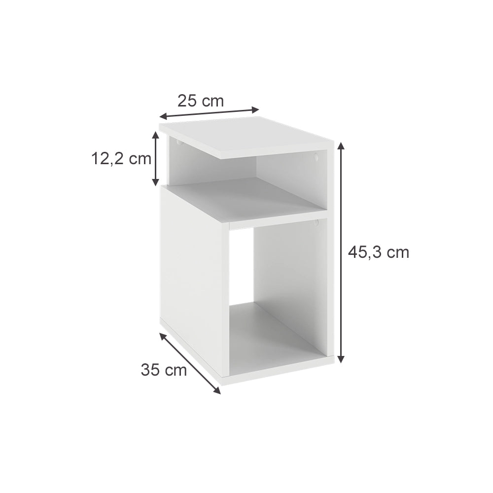 Vicco Comodino Bianco Set di 2