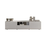 Mobile TV SCENA - L184 x H43 x P42 cm - Bianco lucido