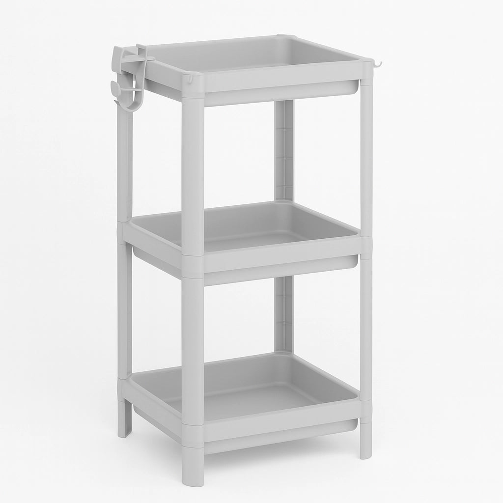 Scaffale Multiuso 3 piani Salvaspazio per Casa, Ufficio, Lavoro 35.5x23 H 70.5cm