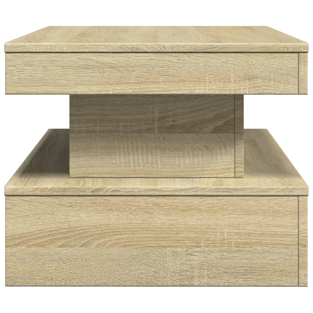 Tavolino da salotto | Tavolino da caff¨¨ | Tavolino da Soggiorno con Luci LED Rovere Sonoma 90x50x40 cm