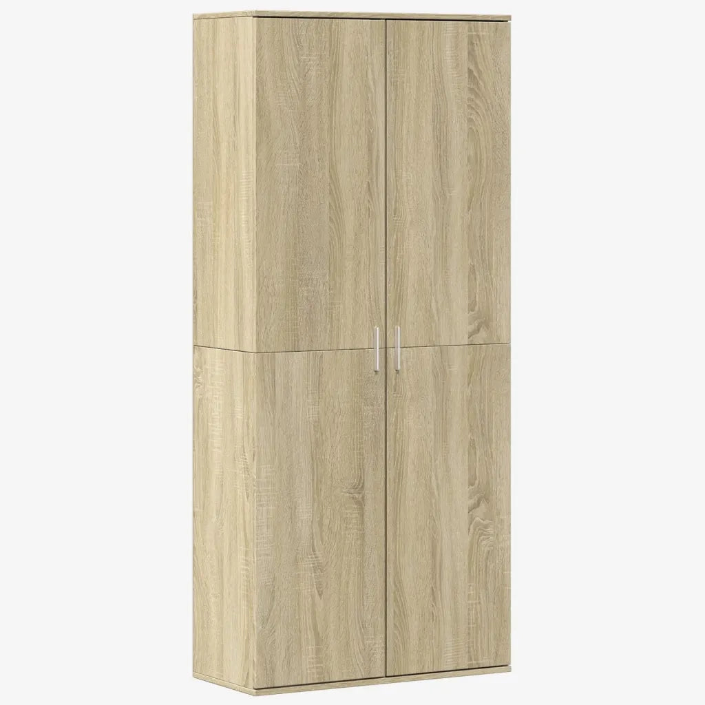 Credenza-Buffet-Armadio da cucina Rovere Sonoma 80x35x180 cm in Legno Multistrato