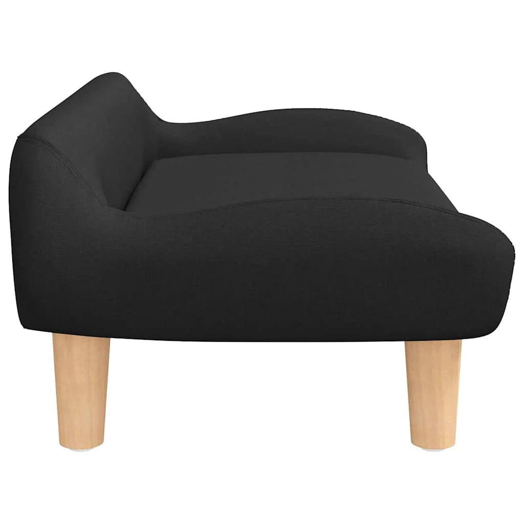 Cuccia per cani a forma di cesto comoda 70 x 40 x 24 cm tessuto nero 02_0042788