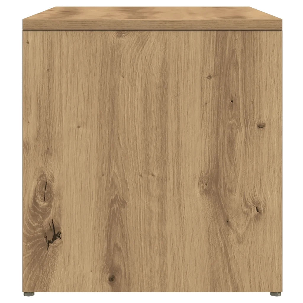 Tavolino Rovere Artigianale 59x36x38 cm in Legno Multistrato