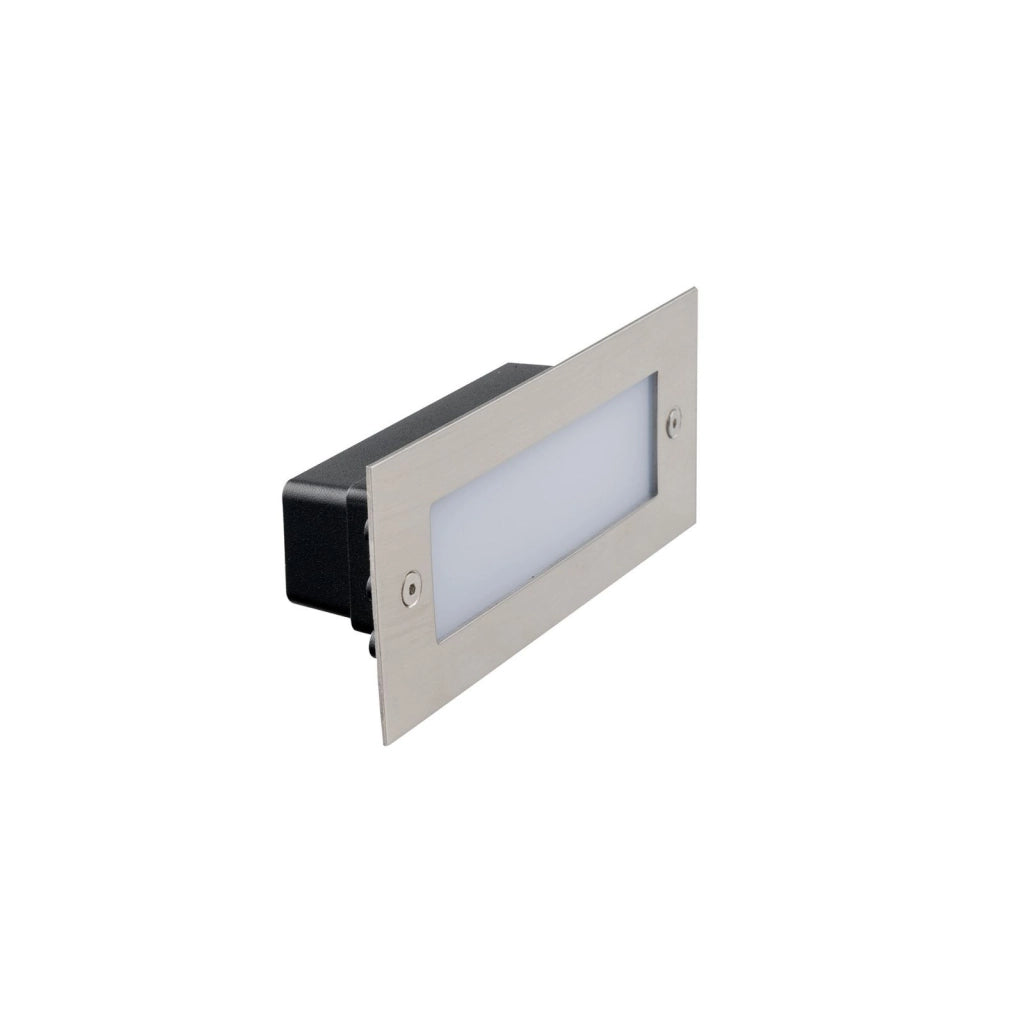 FARO A INCASSO CALPESTABILE LED WALK ACCIAO RETTANGOLARE 12W 1500LM 4000K IP67 9X21X6,6CM