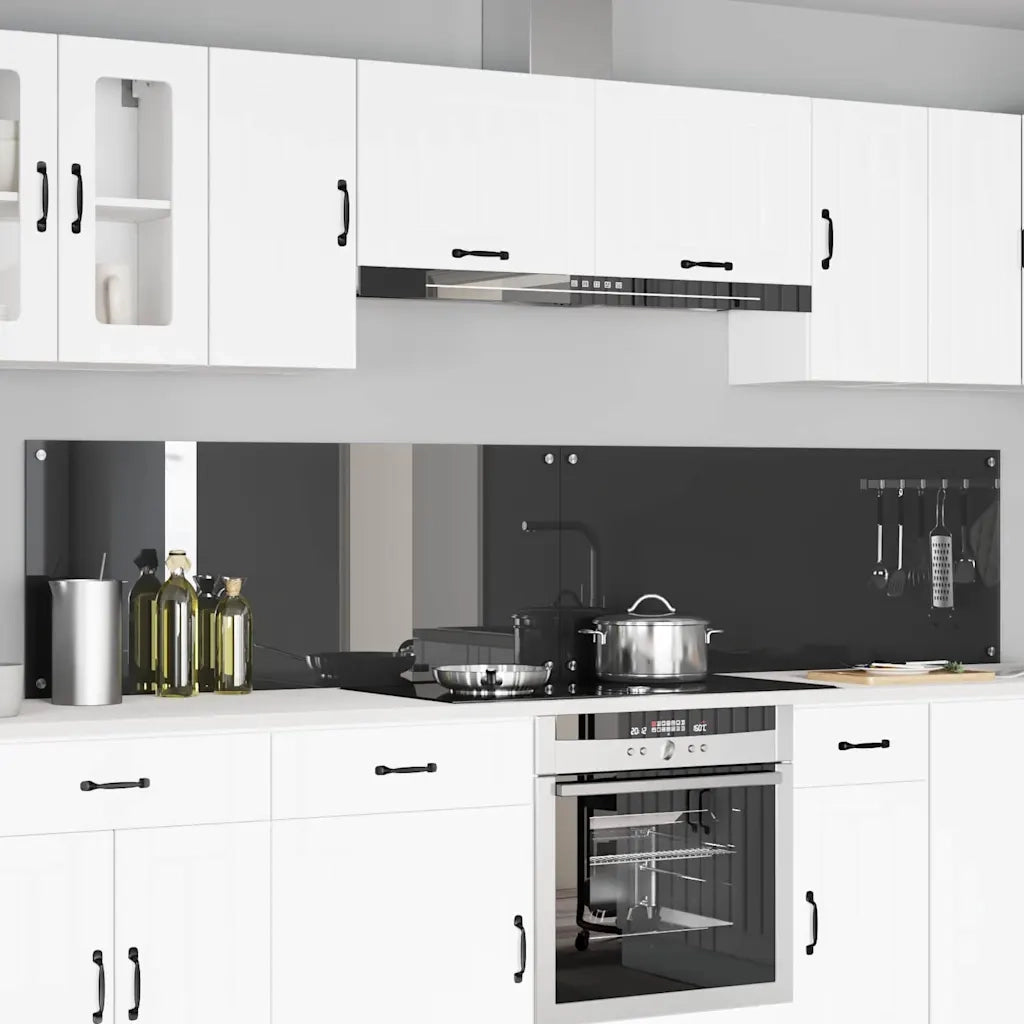 Rivestimento da Cucina 2 pz-Set di 2 Paraschizzi per Cucina Grigio scuro 120 x 50 cm