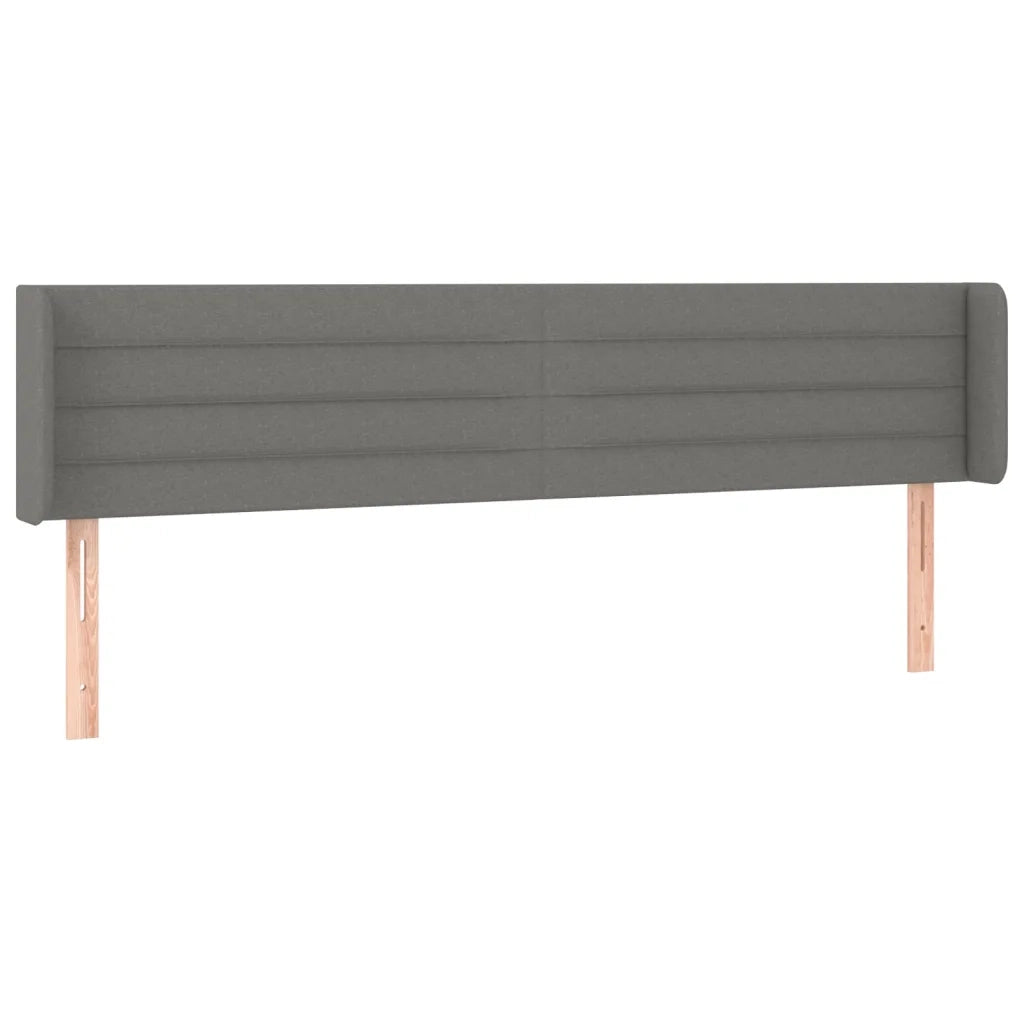 Testiera a LED Grigio Scuro 183x16x78/88 cm in Tessuto 3123391