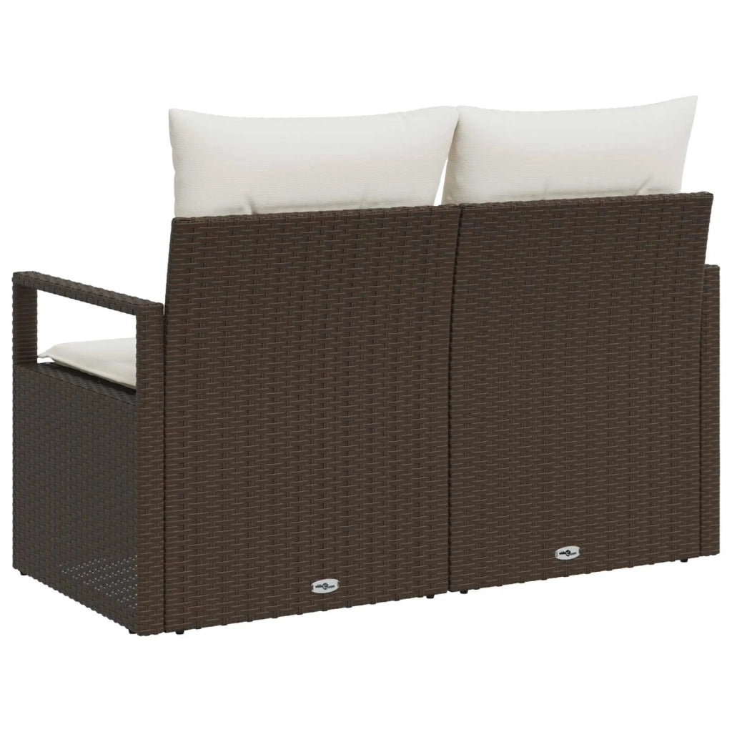 Divano da giardino con cuscino 120 x 62 x 69 cm. polyrattan 42006753