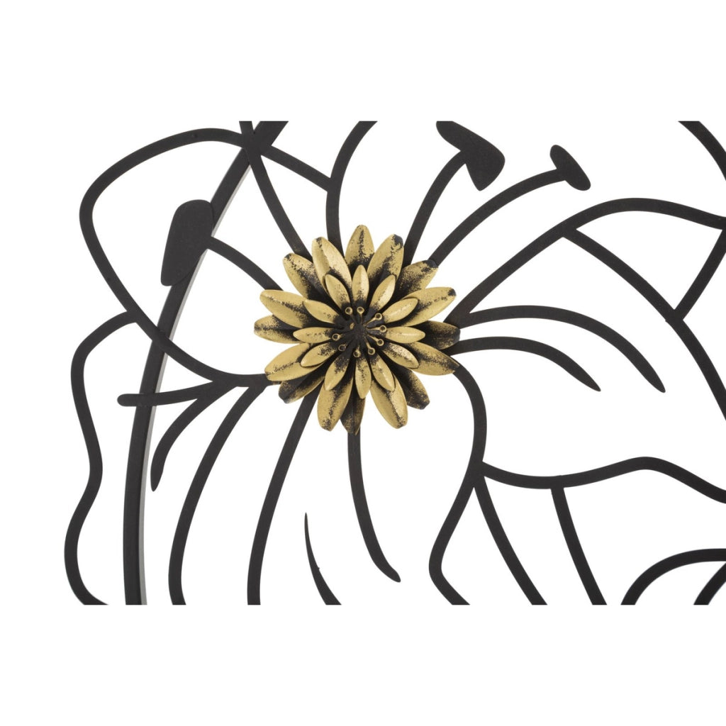 Decorazione in Metallo 3D VKH34, Nero, Metallo, 63x2x69 cm
