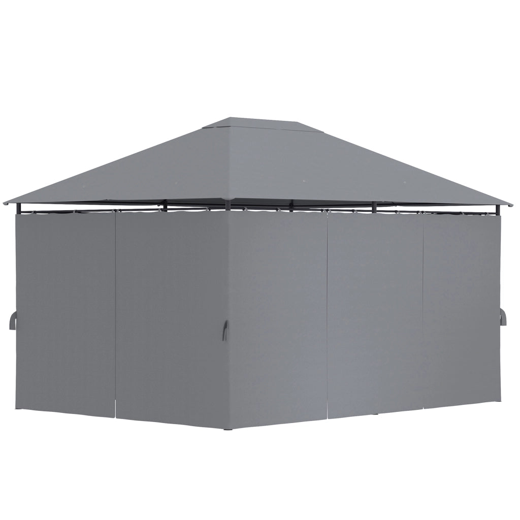 Gazebo da giardino ¨C zephmum ¨C 4x3x2.72 m grigio